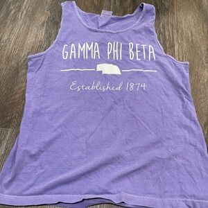 Gamma Phi Beta Nebraska comfort colors tank